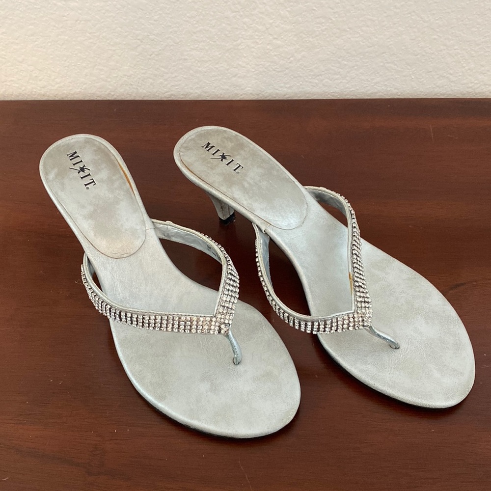 Silver Bling Evening Shoes
